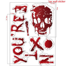 Load image into Gallery viewer, Halloween Stickers Wall Window Refrigerator Halloween Decoration Party Supplies Horror Scary Halloween Props Accessories