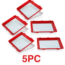 Load image into Gallery viewer, 6PC Food Storage Preservation Plate Plastic Refrigerator Food Salad Tray Kitchen Organizer Container Set Fresh Food Serving Tray