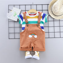 Load image into Gallery viewer, 2pcs/set Summer Baby Boys Clothes Set Cartoon Toddler Baby Infant Girls Outfits T-shirt+Bib Pants Kids Clothing Sets Tracksuit