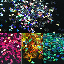 Load image into Gallery viewer, 12 Grid/Set Holographic Nail Glitter Sequins Sparkly 3D Thin Butterfly Flakes Polish Decor for Nail Art Accessories LA1558-1
