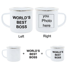 Load image into Gallery viewer, Personalized photo print Enamel MUG Coffee Milk Tea Cup Travel mug Unique Gifts