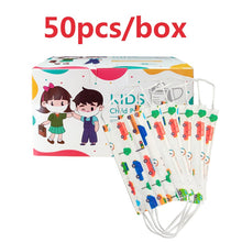 Load image into Gallery viewer, 50-100pcs Children Face Mask Cartoon Printed soft skin-friendly Disposable Mouth Cover Mask boy girl Personal Thicken mouth mask