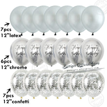 Load image into Gallery viewer, 20pcs 12Inch Rose Gold Balloons Confetti Chrome Balloon Birthday Party Decors Wedding Decorations New Year Decor Globos Metallic