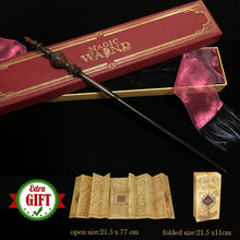 Load image into Gallery viewer, 32 Kinds of Metal Core Potter Magic Wands Cosplay Dumbledore Voldemort Lucius Malfoy Harried Magical Wand Ribbon Box with Gifts