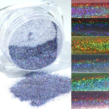 Load image into Gallery viewer, 1Box Glitter for Nails Holographic Dip Powder Mirror Polishing Chrome Pigments Nail Art Decorations Laser Dazzling Dust LA1028-1
