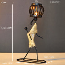 Load image into Gallery viewer, Home Decoration Accessories Creative Candle Holder Iron Kitchen Restaurant Romantic Candlestick Christmas Halloween Bar Party
