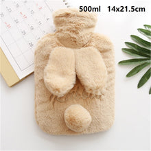 Load image into Gallery viewer, Winter Cartoon Rabbit Hot Water Bottle PVC Stress Pain Relief Therapy Hot Water Bag With Knitted Soft Cozy Cover Hand Warmer 1pc