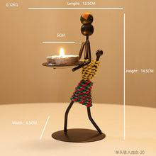 Load image into Gallery viewer, Home Decoration Accessories Creative Candle Holder Iron Kitchen Restaurant Romantic Candlestick Christmas Halloween Bar Party
