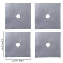 Load image into Gallery viewer, 4PCS/Set Reusable Non-stick Self Adhesive Foil Cleaning Mat For Gas Stove Protectors Cover Sheeting Kitchen Gas Stove Accessorie