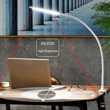 Load image into Gallery viewer, Long Arm Table Lamp Led Flexible Gooseneck Touch Dimming Desk Lamp Clip On Lamp For Reading Bedroom Led Light 3 Color Modes