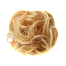 Load image into Gallery viewer, Delice Women's Wrap On Messy Bun Curly Scrunchie Chignon With Rubber Band Brown Black Synthetic Hair Ring