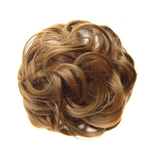 Load image into Gallery viewer, Delice Women's Wrap On Messy Bun Curly Scrunchie Chignon With Rubber Band Brown Black Synthetic Hair Ring
