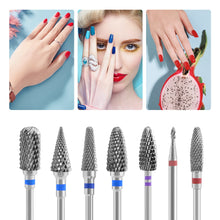 Load image into Gallery viewer, Tungsten Carbide Nail Drill Bit Cutter For Manicure Machine Carbide Electric Nail Drill Milling Cutter For Nail File Accessories