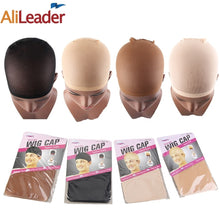 Load image into Gallery viewer, Alileader 2Pcs High Quality Wig Cap Brown Stocking Cap To Christmas Cosplay Wig Caps Stocking Elastic Liner Mesh For Making Wigs