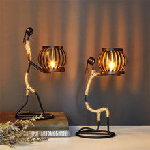 Load image into Gallery viewer, Home Decoration Accessories Creative Candle Holder Iron Kitchen Restaurant Romantic Candlestick Christmas Halloween Bar Party