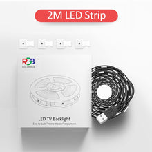 Load image into Gallery viewer, ColorRGB, TV Backlight , USB Powered LED strip light ,RGB5050 For 24 Inch-60 Inch TV,Mirror,PC, APP Control Bias