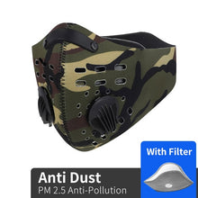 Load image into Gallery viewer, WEST BIKING Sport Face Mask Activated Carbon Filter Dust Mask PM 2.5 Anti-Pollution Running Training MTB Road Bike Cycling Mask