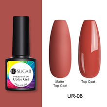 Load image into Gallery viewer, UR SUGAR 7.5ml Matte Nail Gel Polish Purple Series Hybrid Varnish Nail Art Semi Permanent UV Gel Varnish Soak Off Matte Top Coat