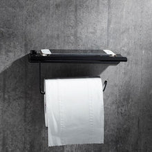 Load image into Gallery viewer, Tuqiu Bathroom Accessories Corner Shellf Paper Holder,Towel Holder,Towel Rack,Toilet Brush Holder Black Square Bathroom Hardware