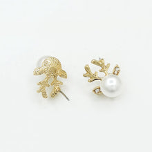 Load image into Gallery viewer, Hot Sale Fashion Christmas Pearl Deer Earrings For Women Ear Stud Jewelry Elegant Korean Antler Earrings