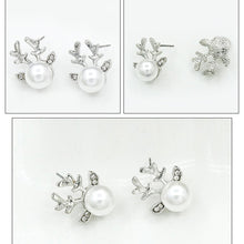 Load image into Gallery viewer, Hot Sale Fashion Christmas Pearl Deer Earrings For Women Ear Stud Jewelry Elegant Korean Antler Earrings