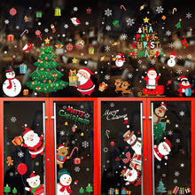 Load image into Gallery viewer, Merry Christmas Stickers Santa Claus Deer Xmas Tree Frozens Snowflake Wall Window Stickers Ornaments Navidad 2021 New Year Decor