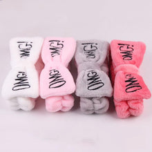 Load image into Gallery viewer, New Letter "OMG" Coral Fleece Soft Bow Headbands for women Girls Cute Hair Holder Hairbands Hair Bands Headwear Hair Accessories