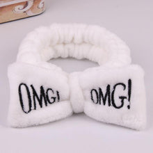 Load image into Gallery viewer, New Letter "OMG" Coral Fleece Soft Bow Headbands for women Girls Cute Hair Holder Hairbands Hair Bands Headwear Hair Accessories