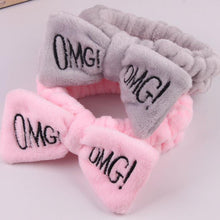Load image into Gallery viewer, New Letter "OMG" Coral Fleece Soft Bow Headbands for women Girls Cute Hair Holder Hairbands Hair Bands Headwear Hair Accessories