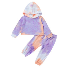 Load image into Gallery viewer, Autumn Newborn Baby Boy Girls Clothes Long Sleeve Tie Dye Print Hoodies+Long Pants Toddler Kids Children Tracksuits Clothing Set