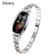 Load image into Gallery viewer, SCOMAS Fashion Women Smart Watch 0.96" OLED Heart Rate Blood Pressure Monitor Pedometer Fitness Tracker Waterproof Smartwatch