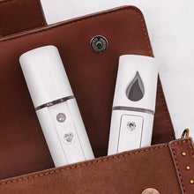 Load image into Gallery viewer, Portable Small Humidifier USB Rechargable Handheld Water Meter Charging Mini Steamed Face Humidifier With/Without Mirror