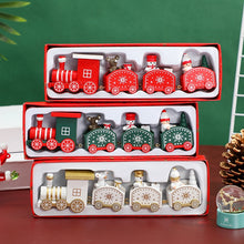 Load image into Gallery viewer, Wooden Christmas Train Ornament Christmas Decoration For Home Santa Claus Gift Toys Crafts Table Deco Navidad Xmas 2021 New Year
