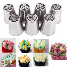 Load image into Gallery viewer, 7Pcs/set Tulip Icing Piping Nozzles Cake Decoration Tips 3d printer nozzle Biscuits Sugarcraft Pastry Baking Tool DIY