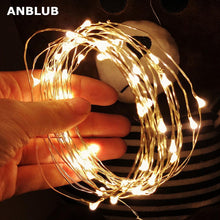 Load image into Gallery viewer, 2M 5M 10M LED String lights Silver Wire Christmas Garlands Festoon led Fairy Light Christmas Decorations for Home Room Tree