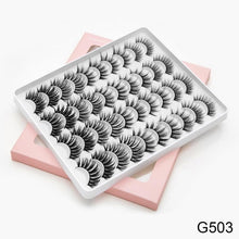 Load image into Gallery viewer, 8/20 Pairs 3D Mink Lashes Natural False Eyelashes Dramatic Volume Fake Lashes Makeup Eyelash Extension Silk Handmade Eyelashes