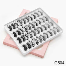 Load image into Gallery viewer, 8/20 Pairs 3D Mink Lashes Natural False Eyelashes Dramatic Volume Fake Lashes Makeup Eyelash Extension Silk Handmade Eyelashes