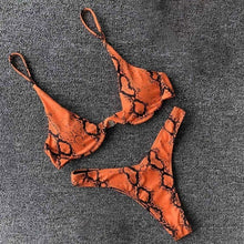 Load image into Gallery viewer, Hot Sale Women Push-up Bandage Bikini Solid Color Swimsuit Low Waist Triangle Swimwear Sexy Bathing Suit Maillot De Bain Femme