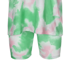 Load image into Gallery viewer, IAMHOTTY Tie Dye Print Basic Tshirt Shorts Two Piece Set Women Casual Outfits lounge Wear Jogging Femme Biker Shorts Tees Summ