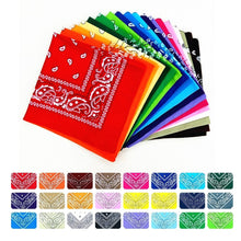 Load image into Gallery viewer, 1DayShip Men Women Cotton Bandana Hairband Cowboy Mens Biker Sports Headwear Wrist Hairwrap Double Sided Head Wrap Scarf Paisley