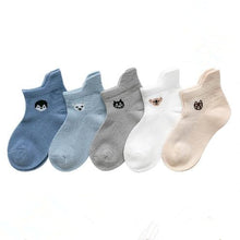 Load image into Gallery viewer, 0-3Y 5 Pairs Pack Wholesale newborn infant socks summer digital color matching baby socks
