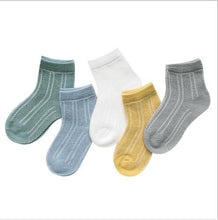 Load image into Gallery viewer, 0-3Y 5 Pairs Pack Wholesale newborn infant socks summer digital color matching baby socks
