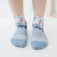 Load image into Gallery viewer, 0-3Y 5 Pairs/lot Infant Baby Socks Cute Summer Breathable Mesh Sock Cotton Newborn Boys Girls Short Socks
