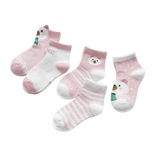 Load image into Gallery viewer, 0-3Y 5 Pairs/lot Infant Baby Socks Cute Summer Breathable Mesh Sock Cotton Newborn Boys Girls Short Socks
