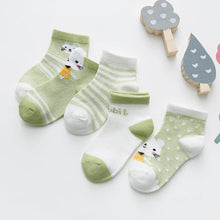 Load image into Gallery viewer, 0-3Y 5 Pairs/lot Infant Baby Socks Cute Summer Breathable Mesh Sock Cotton Newborn Boys Girls Short Socks
