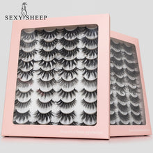 Load image into Gallery viewer, 8/20 Pairs 3D Mink Lashes Natural False Eyelashes Dramatic Volume Fake Lashes Makeup Eyelash Extension Silk Handmade Eyelashes
