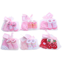 Load image into Gallery viewer, 1 Bag Glove+Socks For Newborns Baby Cute Cartoon Socks For Girls Thin Soft Cotton Boy Child Socks Infants
