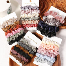 Load image into Gallery viewer, 1 Set Scrunchies Hair Ring Candy Color Hair Ties Rope Autumn Winter Women Ponytail Hair Accessories 4-6Pcs Girls Hairbands Gifts
