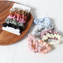 Load image into Gallery viewer, 1 Set Scrunchies Hair Ring Candy Color Hair Ties Rope Autumn Winter Women Ponytail Hair Accessories 4-6Pcs Girls Hairbands Gifts
