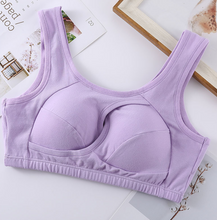 Load image into Gallery viewer, Cotton Anti-expansion Anti-Sag Gathering Adjustment Sports Bra

